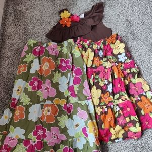 Gymboree Hawaiian maxi skirts and tank top